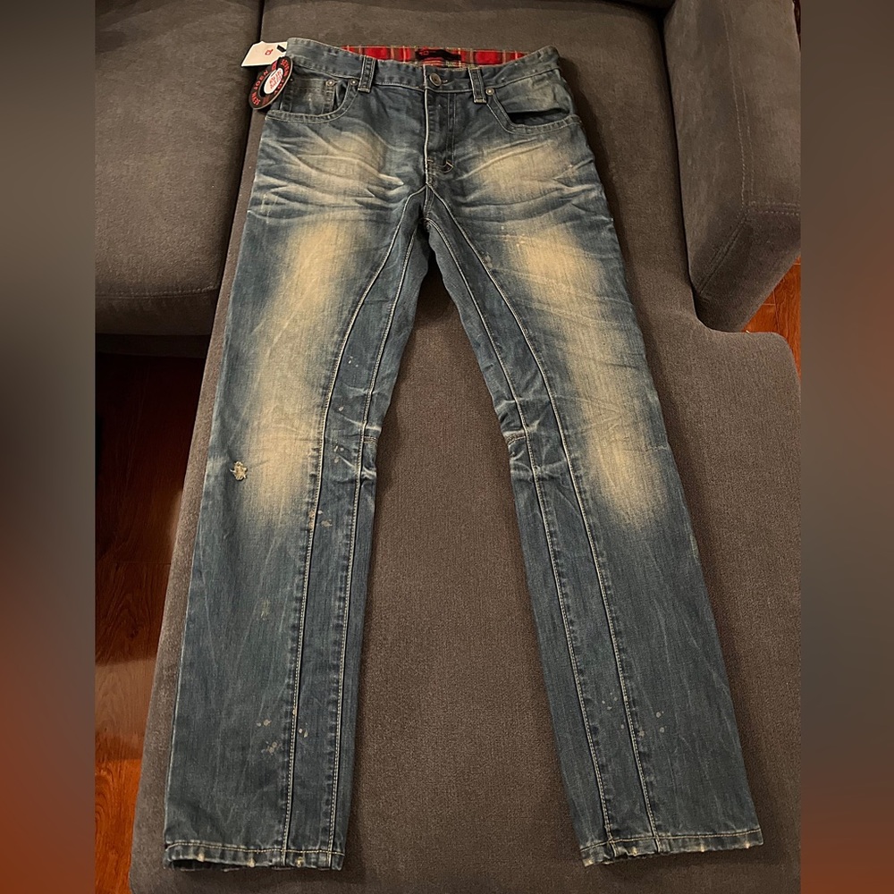 SEVEN JOY high contrast wash jeans